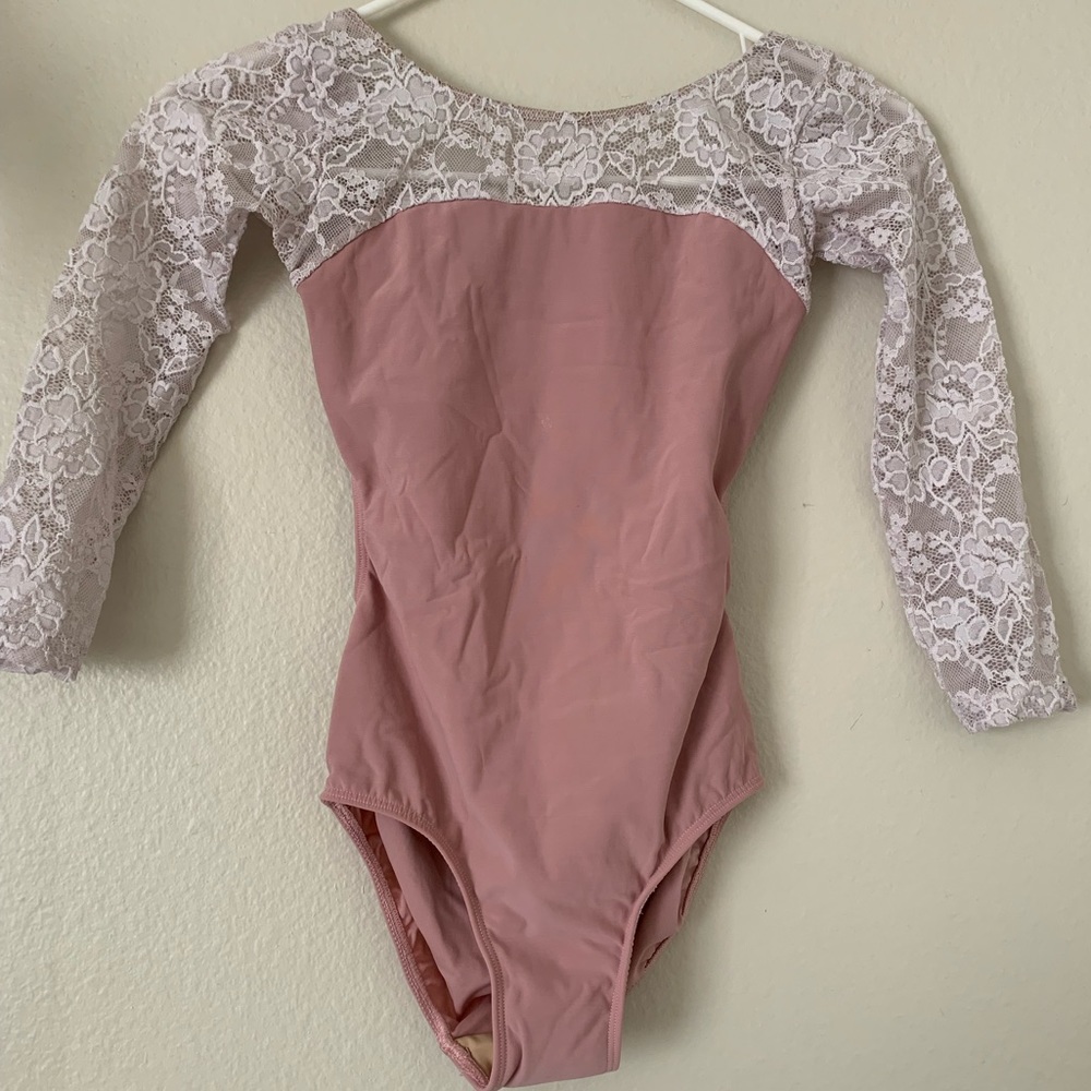 Élève custom long sleeve lace leotard kids large